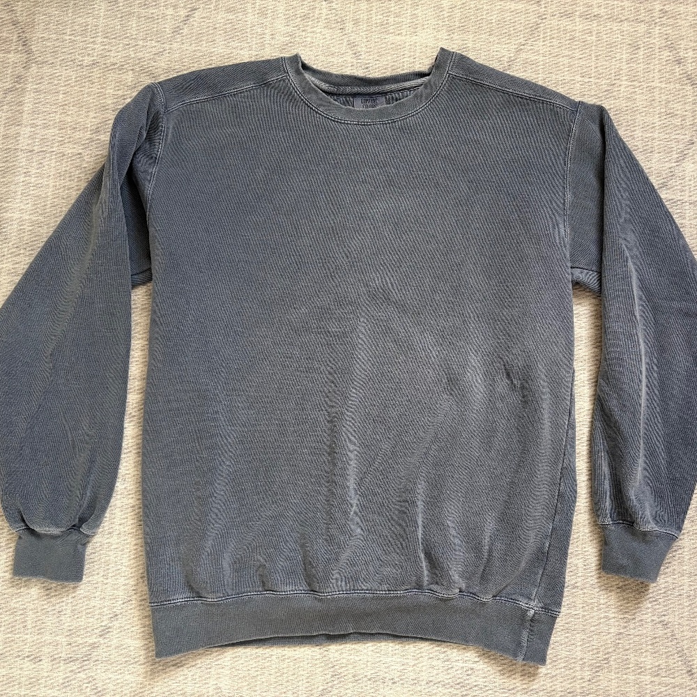 Gray blue Comfort Colors crew neck sweatshirt